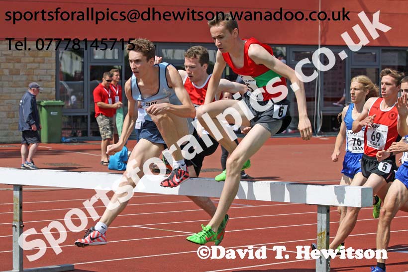 Senior boys 2000 metres steeplechase, 2015 English Schools, Gateshead. Photo: David T. Hewitson/Sports for All Pics